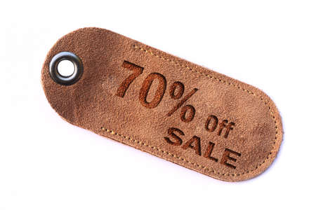 leather sale sign setの写真素材
