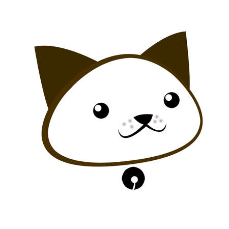 cute dog face cartoon isolated.の写真素材