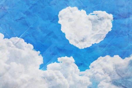 cloud heart background の写真素材