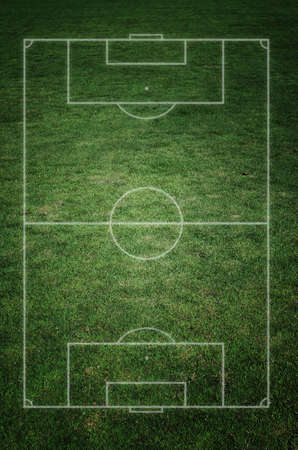 soccer field with real grass texture の写真素材