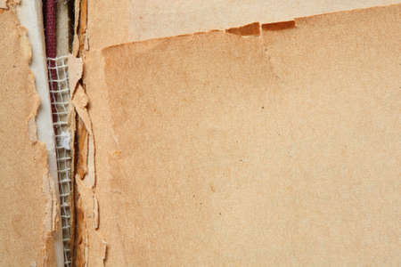 ripped old book close up の写真素材