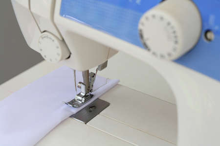 sawing machine close up の写真素材