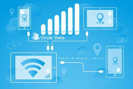 mobile - internet networking iconのイラスト素材