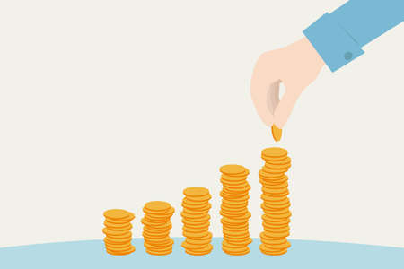 coin graphのイラスト素材