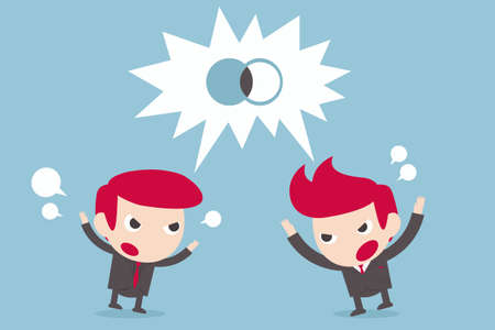 businessman on debateのイラスト素材