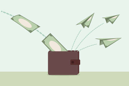 money and walletのイラスト素材