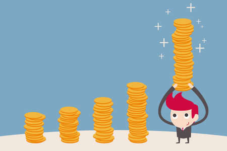 businessman being part of a chartのイラスト素材