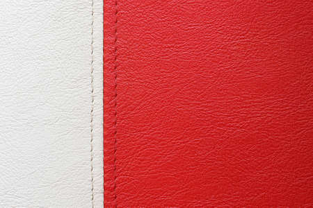 white and red leather textureの写真素材