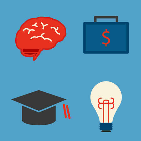 education icon minimal design, vectorのイラスト素材