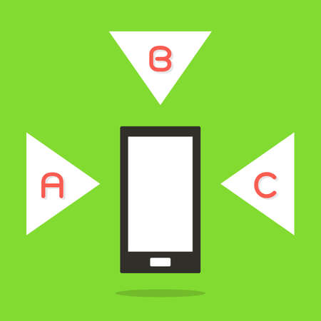  smart phone icon minimal design, vectorのイラスト素材