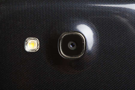 Mobile Phone Camera and flash close up の写真素材