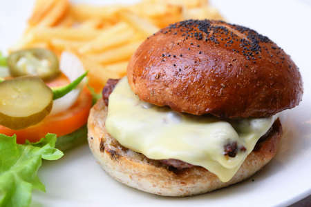 hamburger close upの写真素材