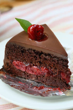 Piece of chocolate cakeの写真素材