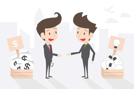 businessman and idea, vectorのイラスト素材