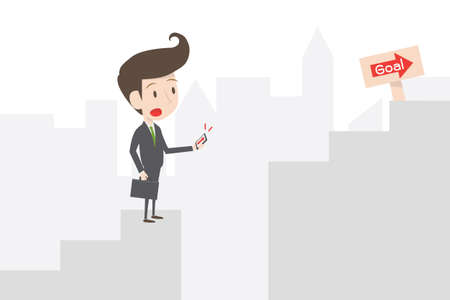businessman Make a decision, vectorのイラスト素材
