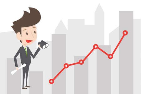 businessman using binoculars , vectorのイラスト素材