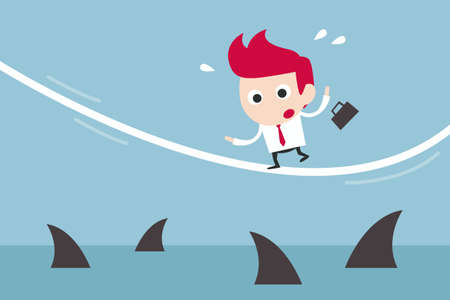 businessman in risk, vectorの写真素材