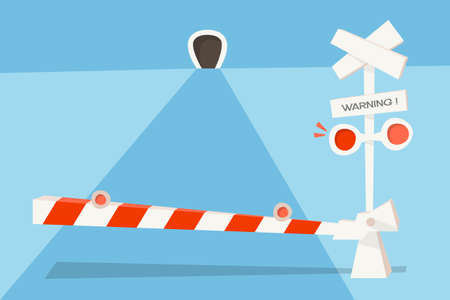 Railroad crossing sign, vectorの写真素材