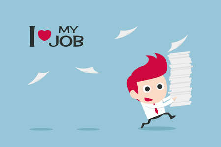 businessman happy in job, vectorのイラスト素材