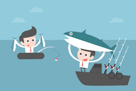 Competition business cartoon conceptのイラスト素材