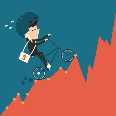 hardworking concept flat design, vectorのイラスト素材