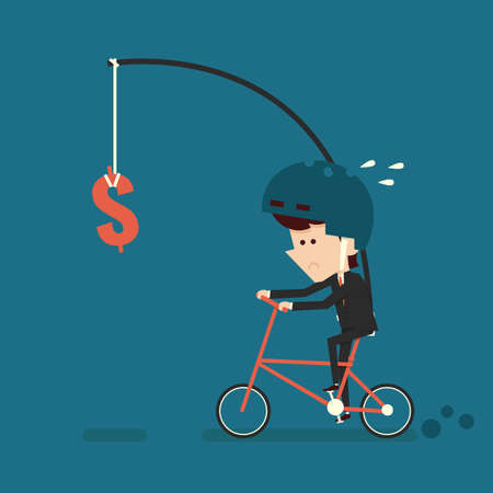 hardworking concept flat design, vectorのイラスト素材