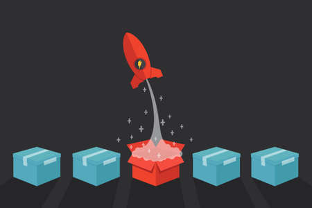 think outside the box concept, vector