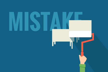 hand removing mistake flat designのイラスト素材