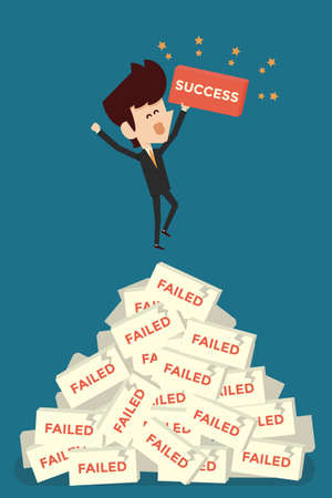 Successful businessman concept character, vectorのイラスト素材