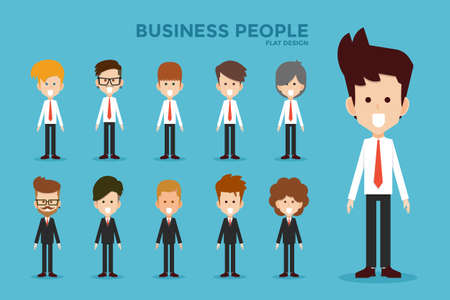 Business people flat design, vector.のイラスト素材