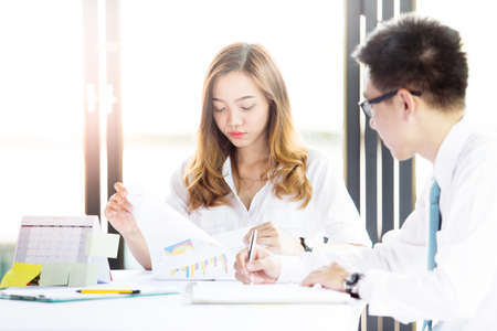 Business people talking in office.の写真素材