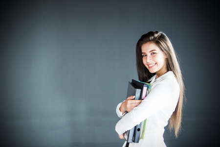 Businesswoman looking to camera.の写真素材