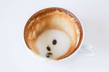Empty coffee cup on white background.の写真素材