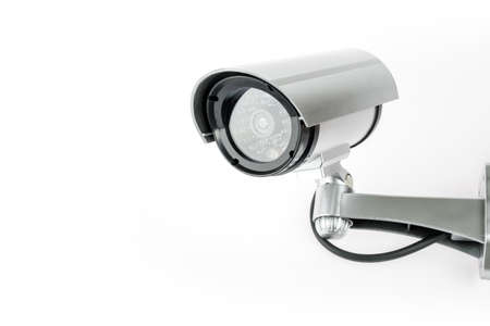 CCTV camera isolated on white background.の写真素材