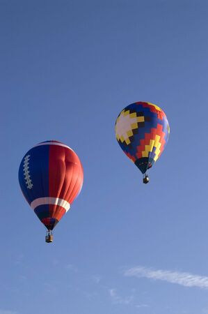 An image of a pair of hot air balloonsの写真素材