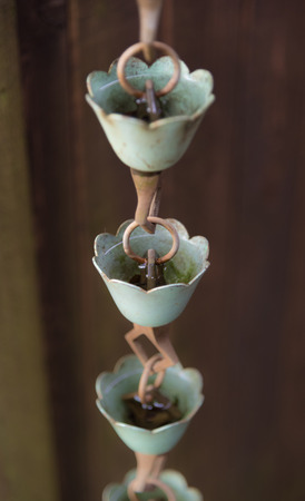 Rain chain filled with Water