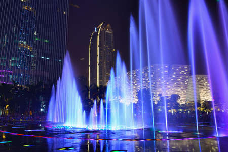 Musical Water Fountain at Guangzhouのeditorial素材