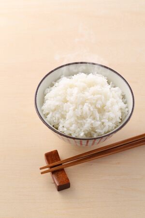 Eat riceの写真素材