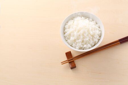 Eat riceの写真素材