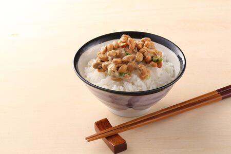 Eat Natto Riceの写真素材