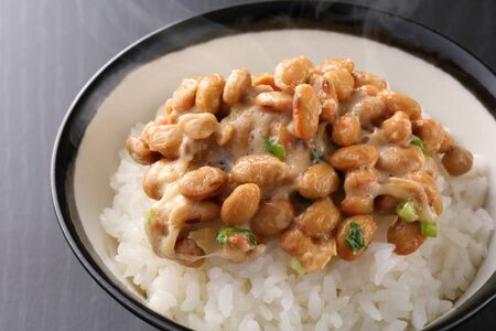 Eat Natto Riceの写真素材