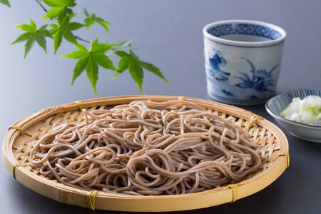 they eat sobaの写真素材