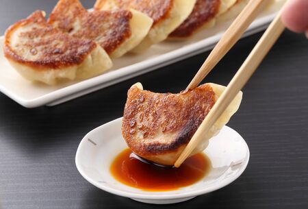 Eat dumplingsの写真素材