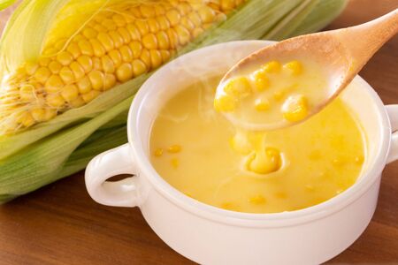 Corn potage soupの写真素材