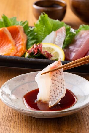 Sea bream sashimiの写真素材