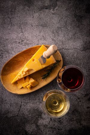 Cheese and wineの写真素材