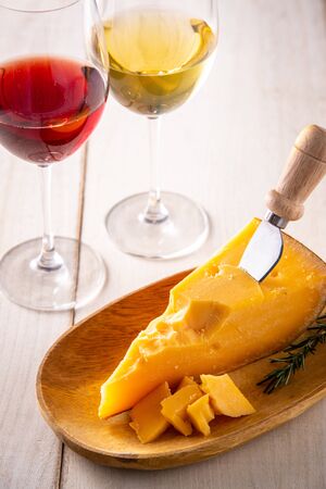 Cheese and wineの写真素材