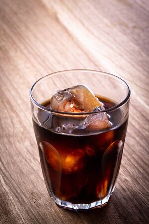 Iced coffee in the drink barの写真素材