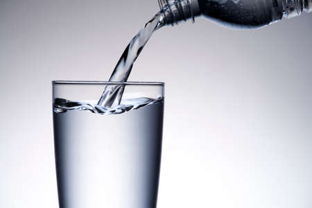 Pour the water into glass