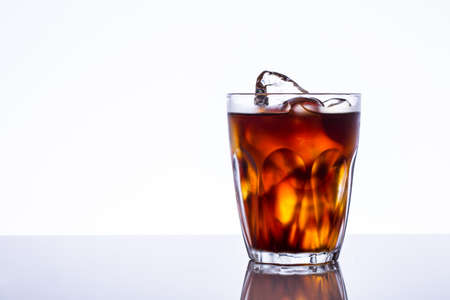 Iced coffee in the drink barの写真素材